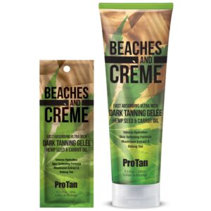 ProTan Beaches & Creme Fast Absorbing Ultra Rich Dark Tanning Gelee with Hemp Seed & Carrot Oil 250ml
